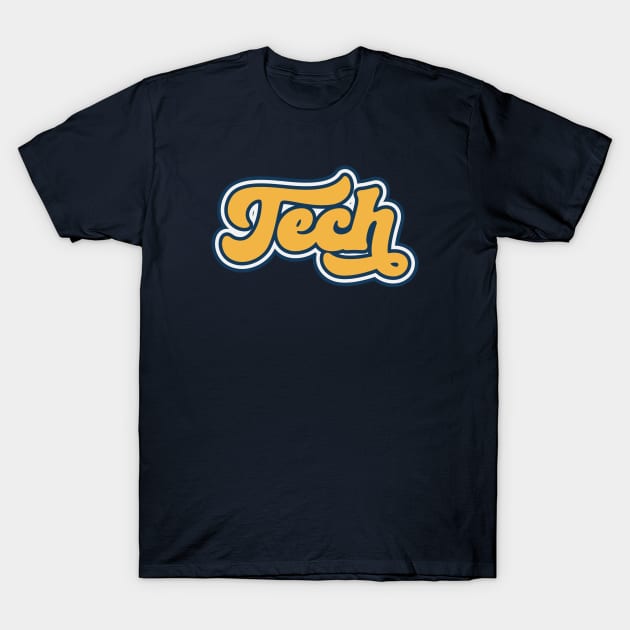 Retro Tech Script T-Shirt by SLAG_Creative